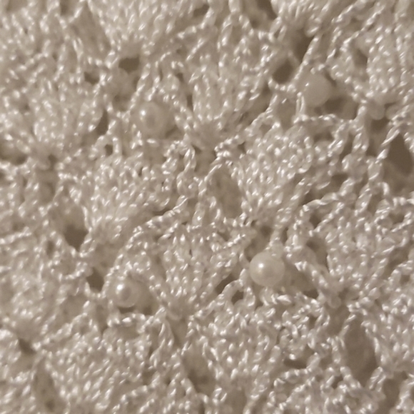 VINTAGE LACE LIKE CROCHETED CARDIGAN - Picture 4 of 4